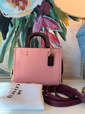 Authentic Coach Rogue 17 In Candy Pink Glovetanned Leather Crossbody Bag